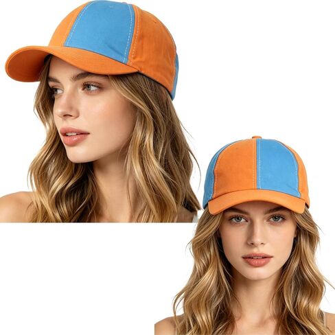 Orange and Blue Engineer Conductor Hat Pumpkin Hat for Adult in Saudi Arabia
