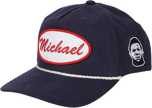 John Carpenter's Halloween Michael Name Patch Navy Retro Grandpa Snapback Hat in Saudi Arabia