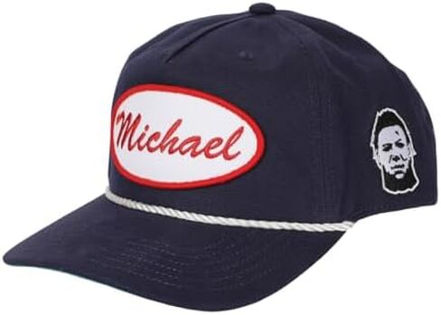 John Carpenter's Halloween Michael Name Patch Navy Retro Grandpa Snapback Hat in Saudi Arabia