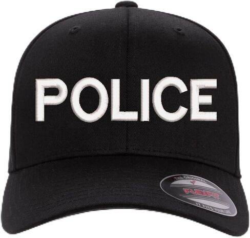 Teamlogo Embroidered Police Duty Cap. Style 6277. Black Cap in Saudi Arabia