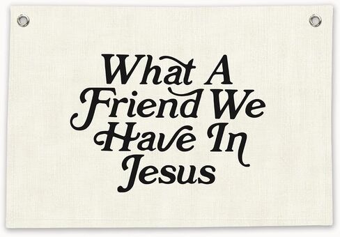RTXLEZM Kids Room Decor, What a Friend We Have in Jesus Christian Canvas Banner Wall Hanging, Minimalist Bible Verse Wall Art Prints for for Classroom, Playroom，Nursery, Kids Room, 20x30 Inch in Saudi Arabia