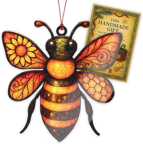 Honey Bee Gifts for Women, Bee Decor for Home and Garden, Vintage Antique Home Decor Style, Bees Stuff Gift Idea, Window and Garden Suncatchers, Valentines Mothers Day, Christmas Ornaments in Saudi Arabia
