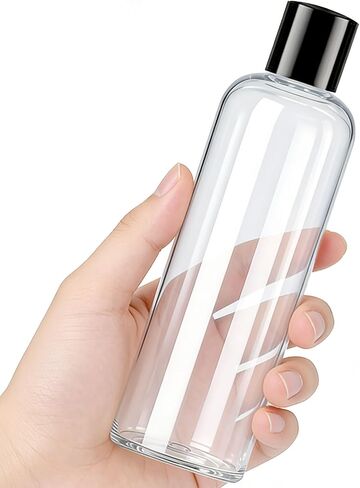 48 Pack 8oz Travel Size Bottles Leak Proof Squeeze Refillable Clear Toiletries and Shampoo Liquid Containers with Black Disc Cap in Kuwait