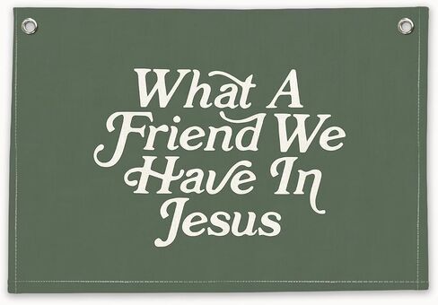 RTXLEZM Kids Room Decor, What a Friend We Have in Jesus Christian Canvas Banner Wall Hanging, Minimalist Bible Verse Wall Art Prints for for Classroom, Playroom，Nursery, Kids Room, 20x30 Inch in Saudi Arabia