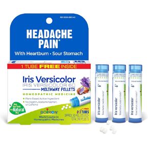 Boiron Iris Versicolor 6C Homeopathic Medicine for Heartburn, Headache On Relaxation - 3 Count (240 Pellets) in Saudi Arabia