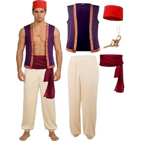 Adults Arabian Prince Costume Mens Arab Outfit Arabic Fairy Tale Costumes for Halloween Cosplay in Saudi Arabia