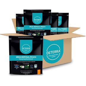 Drug Deactivation Disposal System - Deterra Safe Medication, Pill, and Liquid Destroyer - Extra Large Pouch Disposes 450 Pills, 60 oz or 60 Patches (1-Pack) in Kuwait