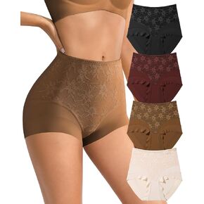 High Waisted Underwear for Women Seamless Postpartum Underwear No Show Lace Maternity Panties Breathable Briefs 4 Pack in Saudi Arabia