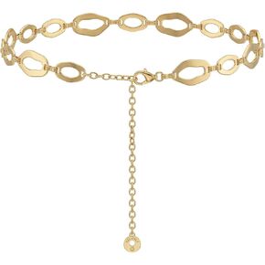 Amaxiu Gold Chain Belt for Women, Adjustable Chunky Square Link Metal Waist Chain Belt Jeans Dresses Body Link for women in Kuwait