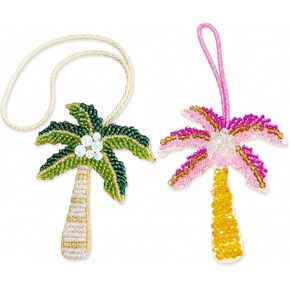 Palm Tree Bag Charm Beach Keychain Beaded Coconut Tree Purse Charm Summer Beach Vacation Gift for Mom Wife Friend in Saudi Arabia