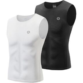Nepest Men's Cycling Base Layer Sleeveless Vests Bike Mesh Undershirt Lightweight Biking Shirts Tank Tops in Saudi Arabia