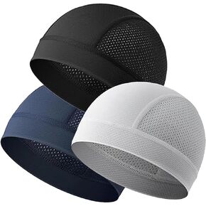 3Pcs Breathable Mesh Skull Cap,Cooling Cycling Beanies Breathable Quick Dry Sports Helmet Liner for Men Women in Saudi Arabia