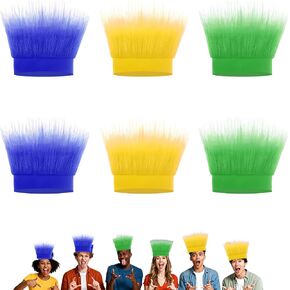 6Pcs Crazy Troll Hair Trolls Wigs for Women Men Hairy Headband Funny Costume Accessories for Spirit Week,Halloween in Saudi Arabia
