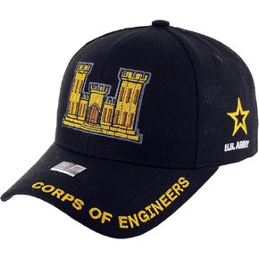 Officially Licensed U.S. Army Military Vietnam Veteran Baseball Cap - Corps of Engineers Embroidered U.S. Flag Premium Quality Adjustable Hook-and-Loop Closure Hat in Saudi Arabia