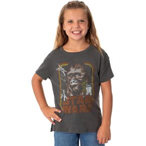 Star Wars Girls' Vintage Chewbacca Retro Characters Design Kids Youth Graphic T-Shirt in Kuwait