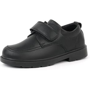 JABASIC Boys School Uniform Shoes Lightweight Kids Formal Dress Shoes Slip-On Loafers with Hook and Loop Strap in Saudi Arabia