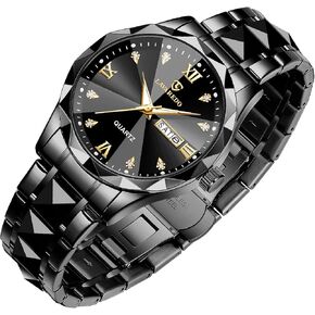 Mens Watches Stainless Steel Waterproof Luminous Date Two Tone Luxury Casual Wrist Watch Relojes para Hombres Watches for Men Diamond Business Dress Analog Quartz in Saudi Arabia