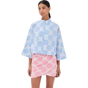 La Vie Style House Women's Mod Flower Blue Everyday Shirt in Saudi Arabia