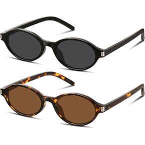 Retro Oval Sunglasses for Women Vintage 90s Designer Trendy Y2k Shades UV Protection Sun Glasses in Saudi Arabia