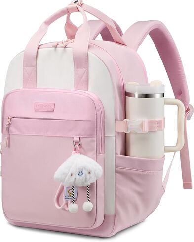 LOVEVOOK School Backpacks for Teen Girls Fits 15.6" Laptop, Lightweight Middle High School Bookbag with Large Bottle Holder for Kids, 30L Cute College Backpacks for Students Back to Schools,Purple in Kuwait