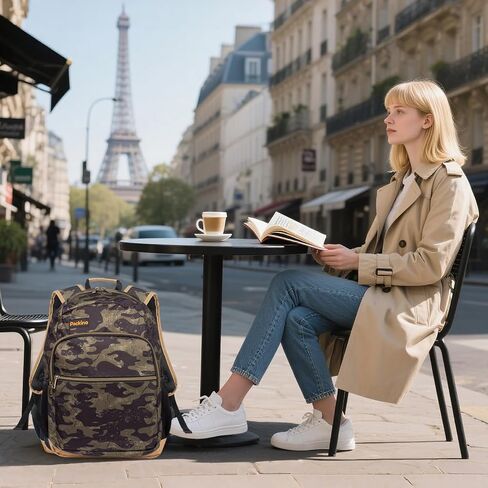 24L Travel Laptop Backpack, Business Anti Theft Slim Sturdy Large Laptops Backpack, Water Resistant College Computer Bag Gift for Men & Women Fits 17 Inch Notebook, Camouflage in Saudi Arabia