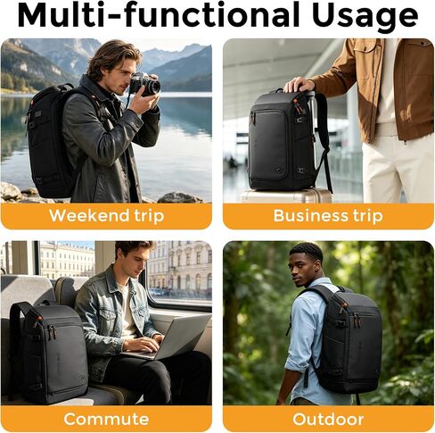 Fenree.geer Carry On Travel Backpack for Men 40L, Fits 15.6" Laptop | TSA Approved, Built-in USB Port, Anti Theft Pocket, 180° Lay Flat, Water-Resistant, Business, Commuter, Camping, Weekender in Saudi Arabia