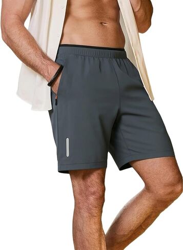 Men's Quick Drying Running Shorts 1-Pack, Moisture Wicking Sports Shorts for Fitness & Workouts, Lightweight Athletic Shorts in Kuwait