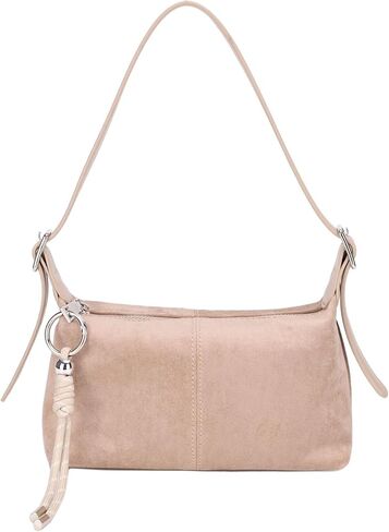 Premium Suede Vegan Leather Crossbody Purses for Women Small Shoulder Bag with Dual Adjustable Removeable Strap and Key Chain in Saudi Arabia