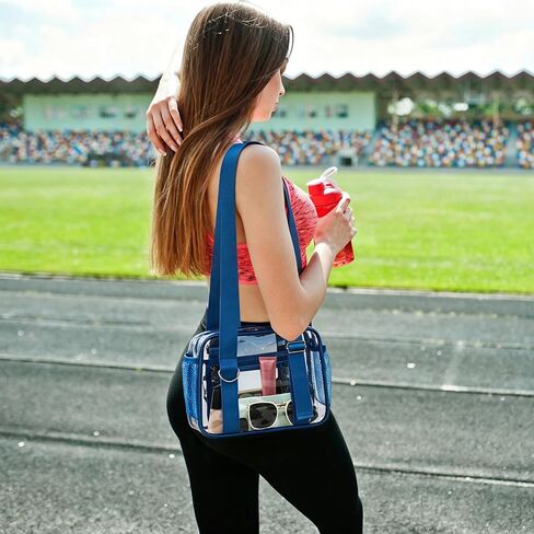 Clear Bag for Stadium Events, PVC Transparent Shoulder Bag, Clear Purse for Sports Events, Concert, Festivals, Gym in Kuwait