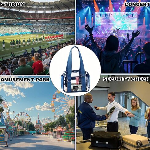 Clear Bag for Stadium Events, PVC Transparent Shoulder Bag, Clear Purse for Sports Events, Concert, Festivals, Gym in Kuwait