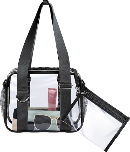 Clear Bag for Stadium Events, PVC Transparent Shoulder Bag, Clear Purse for Sports Events, Concert, Festivals, Gym in Saudi Arabia