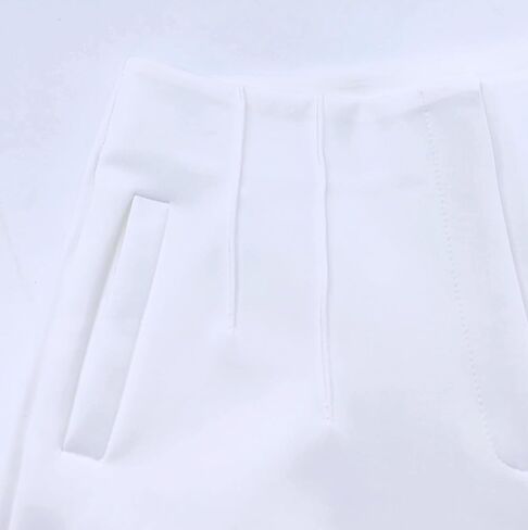 BIRW Womens High Waisted Pants 2026 Trendy Skinny Business Work Casual Pencil Trousers with Pockets Size Large White in Saudi Arabia