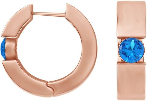 Huggie Hoop Earrings In 14k White Gold Over Sterling Silver in Kuwait