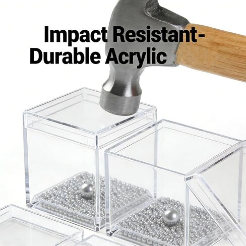 KissYou Small Acrylic Box Clear Candy Boxes with Lid Acrylic Square Cube 4 Pieces Display Case Transparent Jewelry Storage Box Party Decorative Boxes in Saudi Arabia