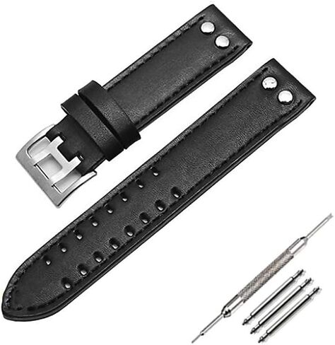 20mm / 22mm Leather Watch Band Strap Fits for Hamilton Khaki Field Aviation H70595593 in Saudi Arabia