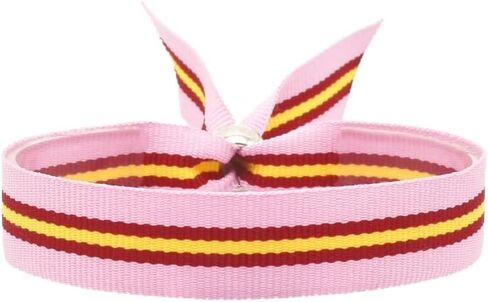 BDM Pink Fabric Bullfighting Bracelet for Men and Women with The Flag of Spain. Adjustable to Different Sizes. in Saudi Arabia