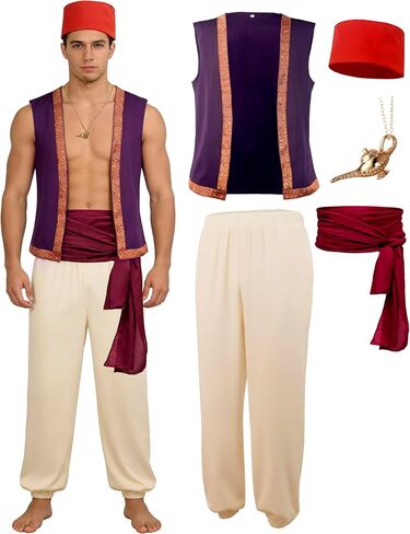 Adults Arabian Prince Costume Mens Arab Outfit Arabic Fairy Tale Costumes for Halloween Cosplay in Saudi Arabia