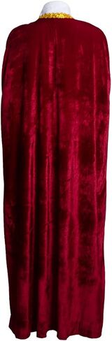 Medieval King Costume Royal Queen Velvet Robe with Golden Imperial Crown and Scepter in Saudi Arabia
