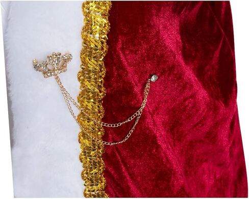 Medieval King Costume Royal Queen Velvet Robe with Golden Imperial Crown and Scepter in Saudi Arabia