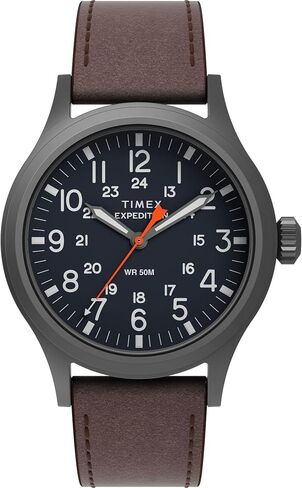 ساعة Timex للرجال Expedition Scout مقاس 40 ملم - هيكل معدني باللون البني مكون من قطعتين بمينا أزرق in Kuwait