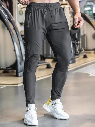 Comfortable Drawstring Sweatpants for Men with Zipper Pockets Joggers Athletic Pants for Workout Casual Running,Workout in Kuwait