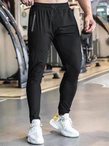 Comfortable Drawstring Sweatpants for Men with Zipper Pockets Joggers Athletic Pants for Workout Casual Running,Workout in Kuwait