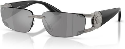 Versace Sunglasses VE 2291 10006G Gunmetal/Dark Grey Mirror Silver Polyamide Standard in Kuwait