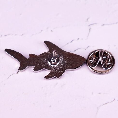 Shark Skeleton Enamel Pin Marine Creature Skull Stainless Steel Marine And Animal Protection Badge Brooch For Backpacks Coats Hats in Saudi Arabia