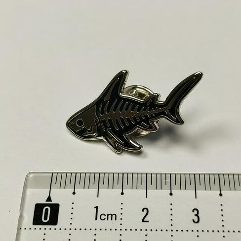 Shark Skeleton Enamel Pin Marine Creature Skull Stainless Steel Marine And Animal Protection Badge Brooch For Backpacks Coats Hats in Saudi Arabia