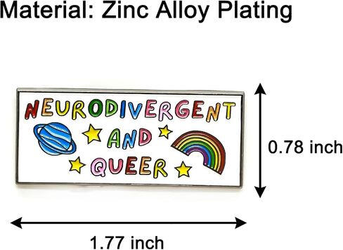 Neurodivergent & Queer Pin - Theme Series - Enamel Lapel Pin - Plated Badge for Clothing, Bags, and Lanyards in Kuwait