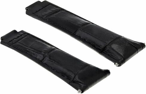 Ewatchparts Leather Watch Band Strap Italian Compatible With Rolex Daytona 16520 116519 116520 116523 Black in Kuwait