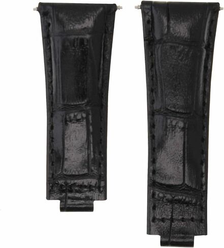 Ewatchparts Leather Watch Band Strap Italian Compatible With Rolex Daytona 16520 116519 116520 116523 Black in Kuwait