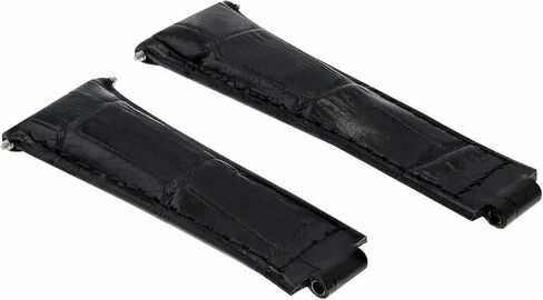 Ewatchparts Leather Watch Band Strap Italian Compatible With Rolex Daytona 16520 116519 116520 116523 Black in Kuwait