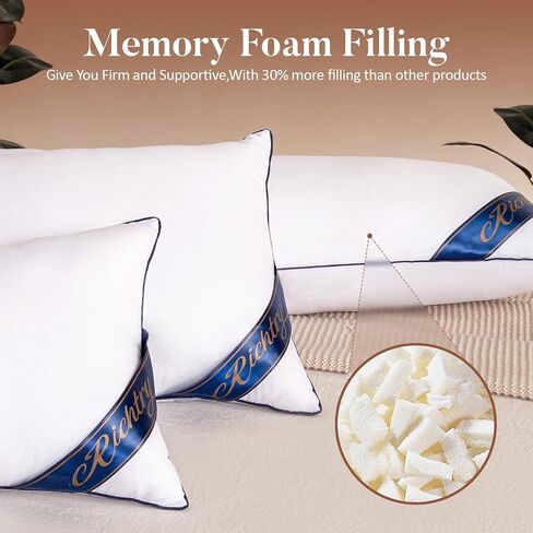 Premium Memory Foam 14 x 36 Inch Throw Pillow Insert - Decorative Lumbar Throw Pillow for Living Room, Sofa and Couch, 14 x 36 Inch, White in Kuwait